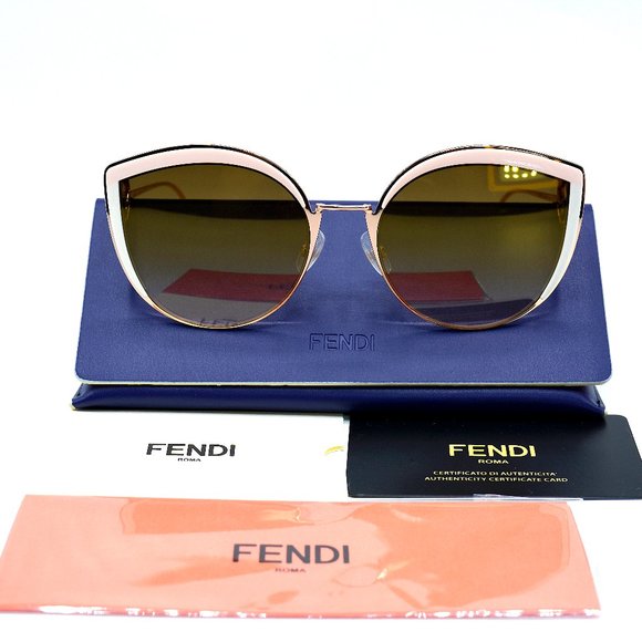 FENDI FF0290/S PINK ROSE GOLD AUTHENTIC SUNGLASSES - Picture 2 of 10